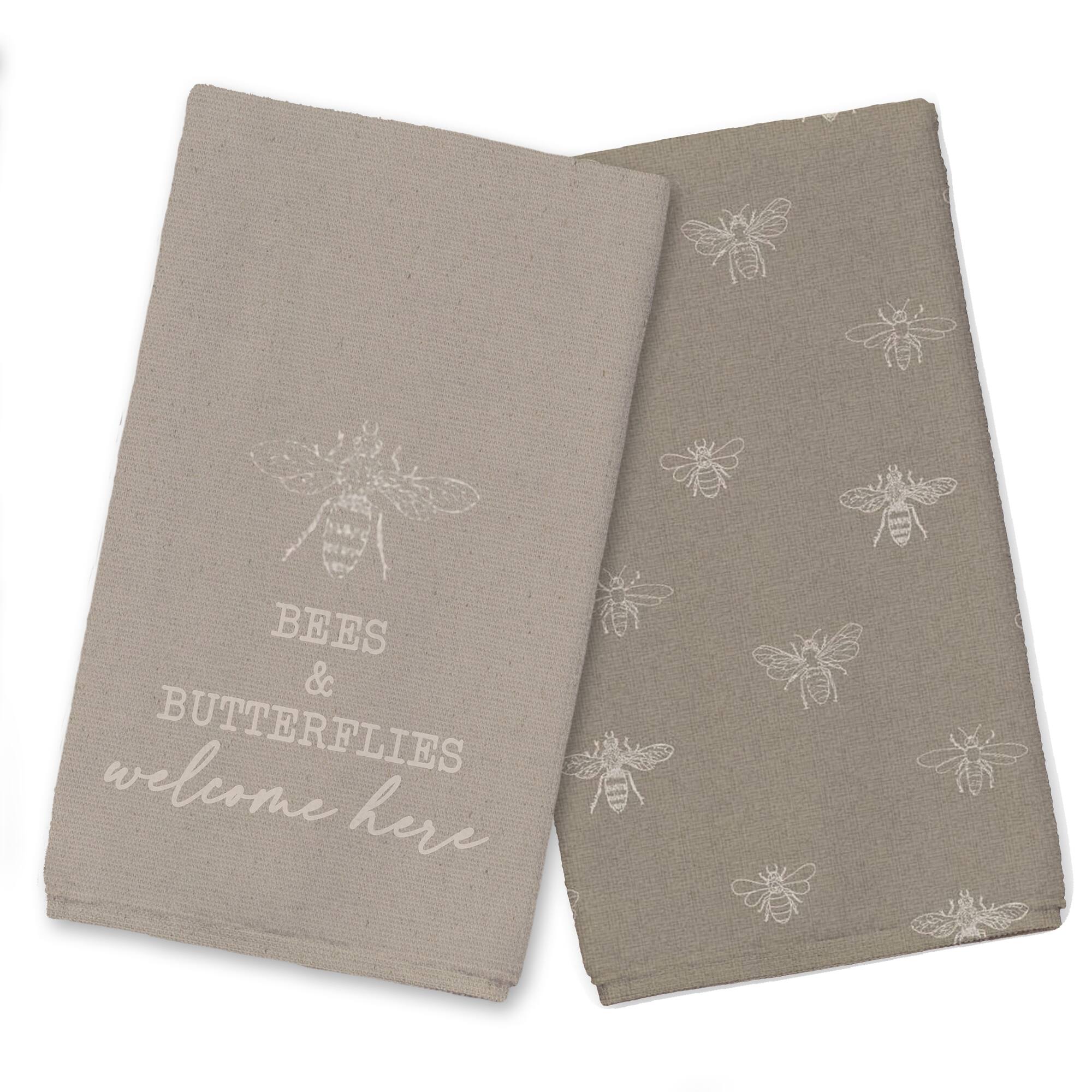 Bees & Butterflies Welcome Tea Towel Set